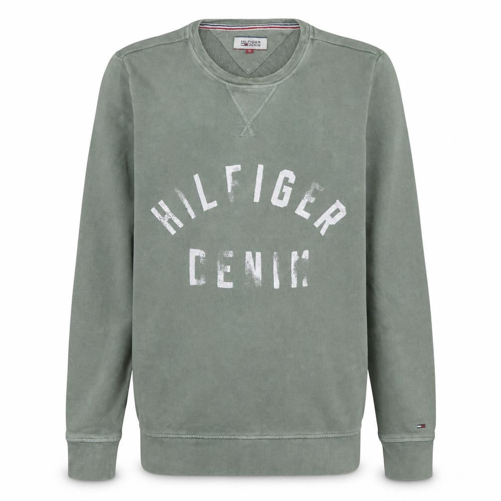Mens UK Size S Tommy Hilfiger Green Pullover Sweatshirt