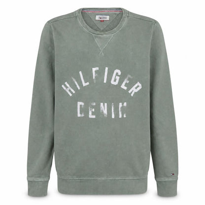 Mens UK Size S Tommy Hilfiger Green Pullover Sweatshirt