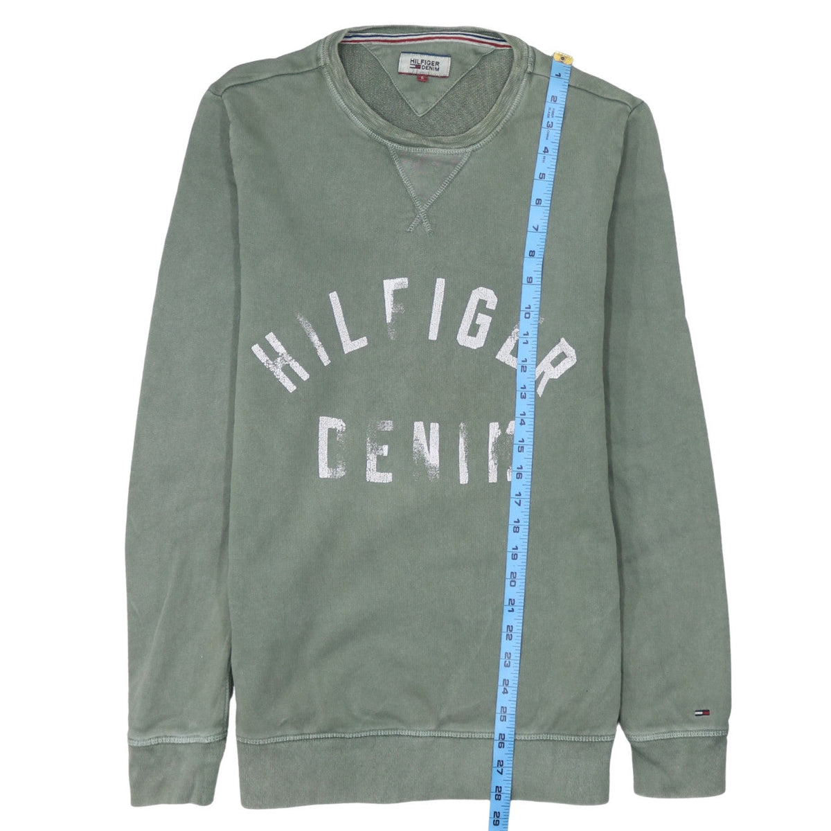 Mens UK Size S Tommy Hilfiger Green Pullover Sweatshirt