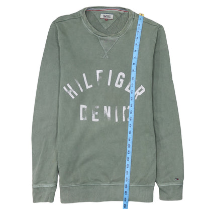 Mens UK Size S Tommy Hilfiger Green Pullover Sweatshirt
