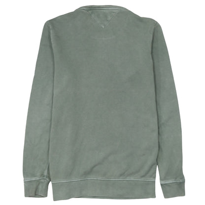 Mens UK Size S Tommy Hilfiger Green Pullover Sweatshirt