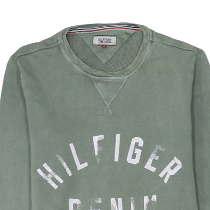 Mens UK Size S Tommy Hilfiger Green Pullover Sweatshirt
