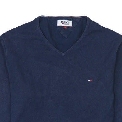 Mens UK Size S Tommy Jeans Blue Pullover Jumper