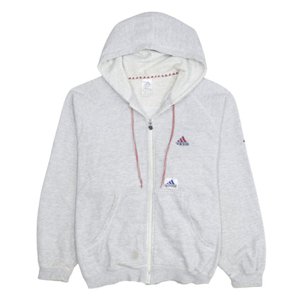 Womens UK Size M adidas Grey Full Zip Hoodie