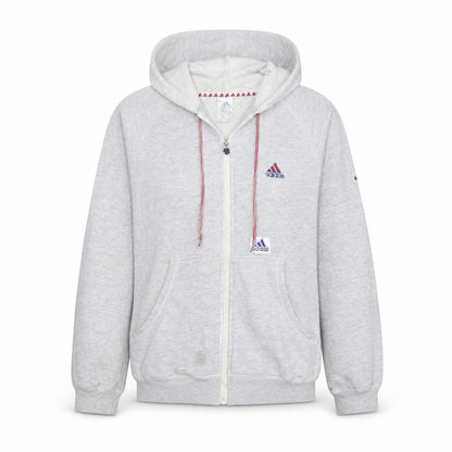 Womens UK Size M adidas Grey Full Zip Hoodie