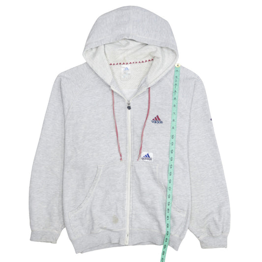 Womens UK Size M adidas Grey Full Zip Hoodie
