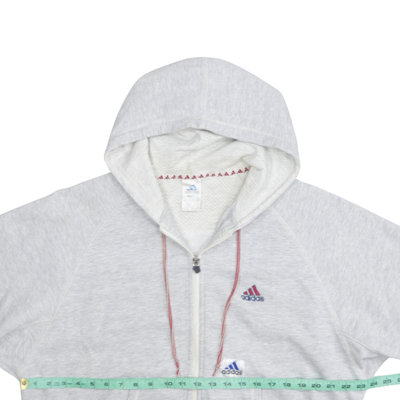 Womens UK Size M adidas Grey Full Zip Hoodie