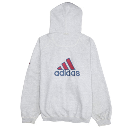 Womens UK Size M adidas Grey Full Zip Hoodie