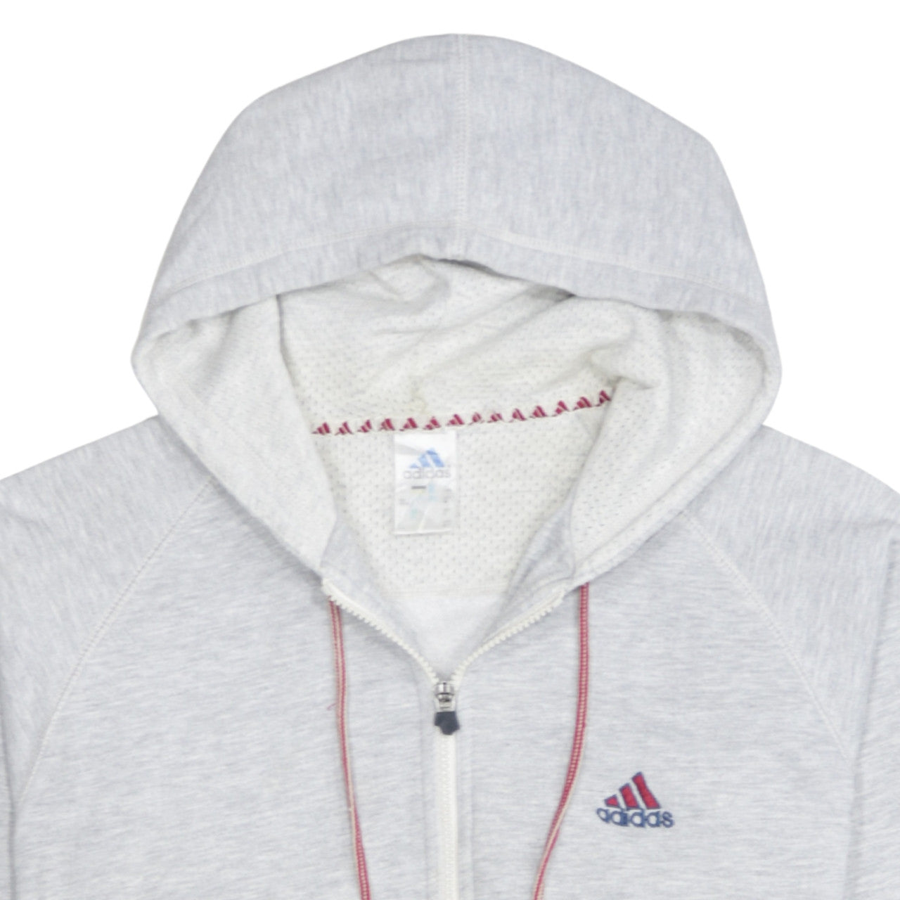 Womens UK Size M adidas Grey Full Zip Hoodie