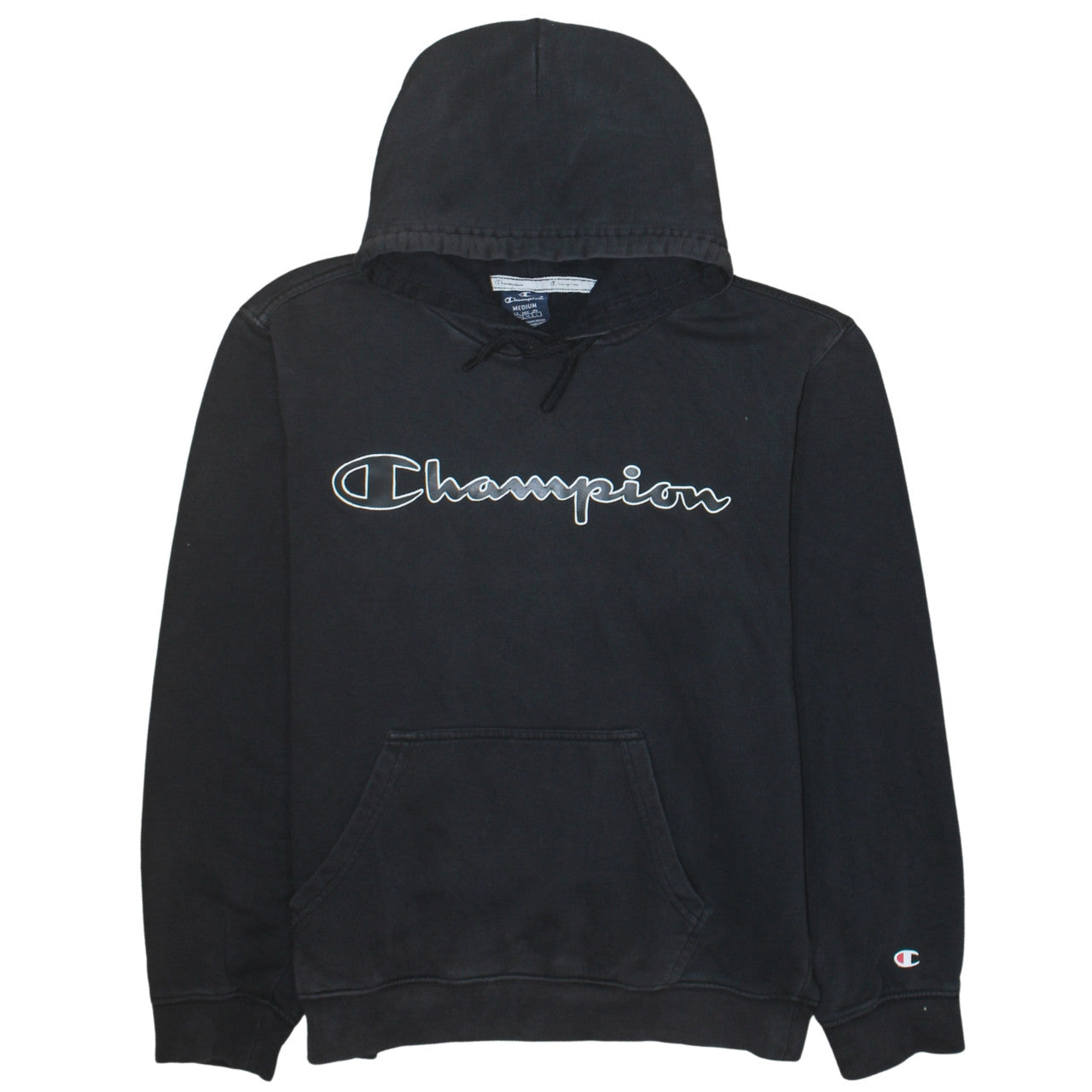 Mens UK Size M Champion Black Pullover Hoodie