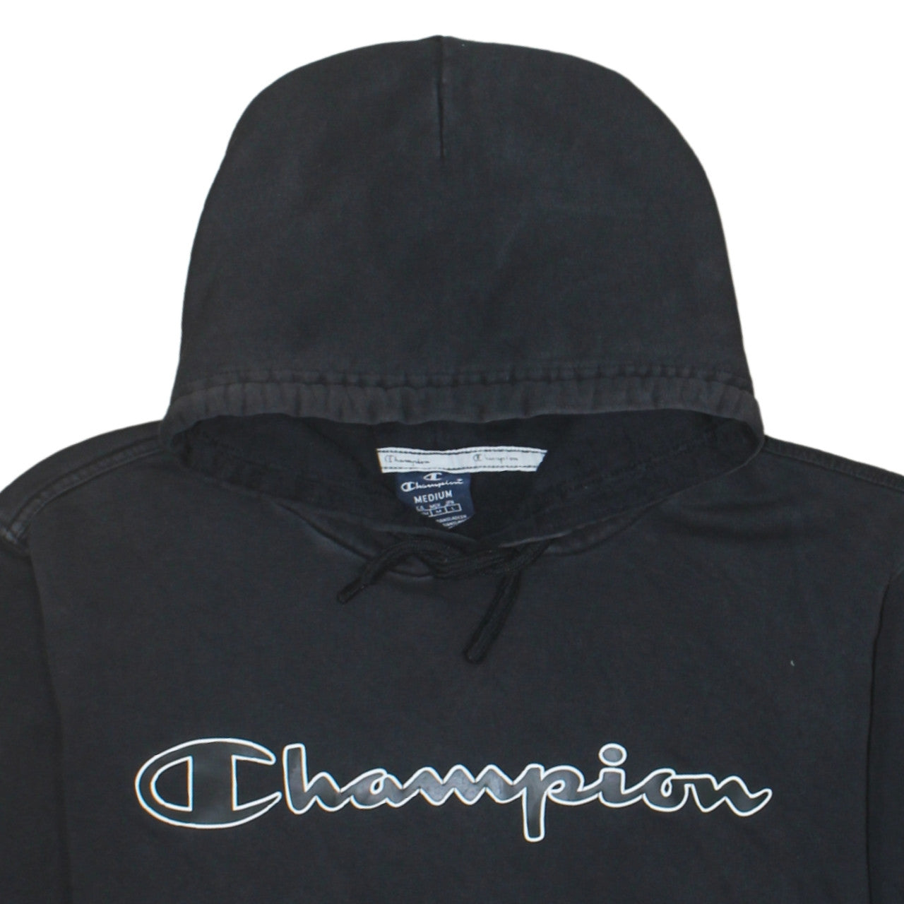 Mens UK Size M Champion Black Pullover Hoodie