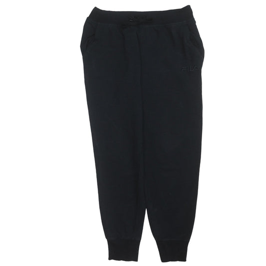 Mens UK Size M FILA Regular Fit Jogger Black Trousers