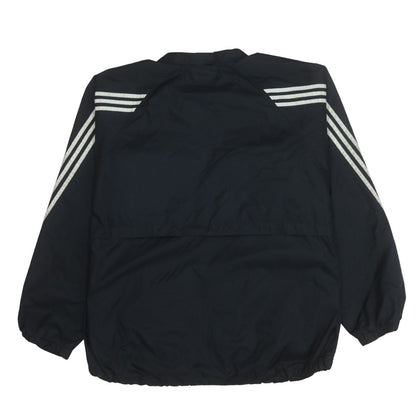 Adidas Mens Black L Windbreaker Zip Jacket Lightweight Sportswear