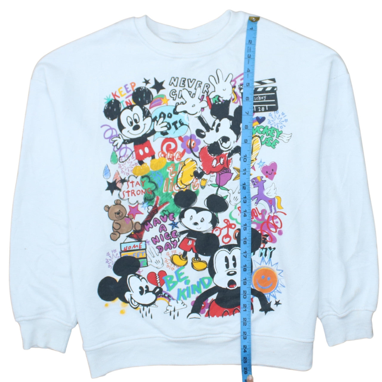 Womens UK Size 10/12 Primark White Pullover Sweatshirt