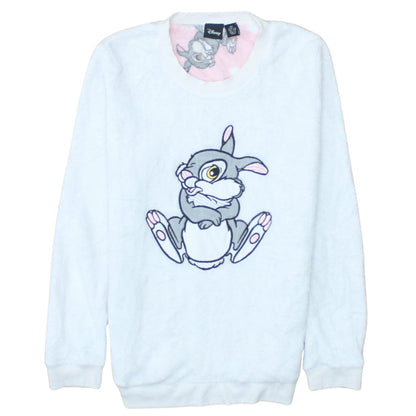 Disney Women White Thumper Fleece Pyjama Top S