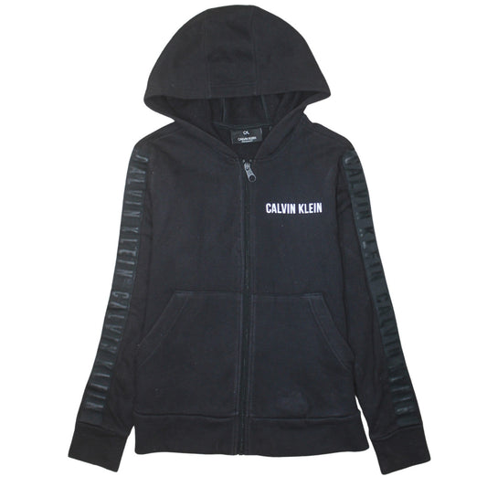 Mens UK Size S Calvin Klein Black Full Zip Hoodie