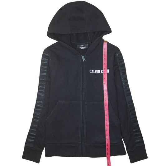 Mens UK Size S Calvin Klein Black Full Zip Hoodie