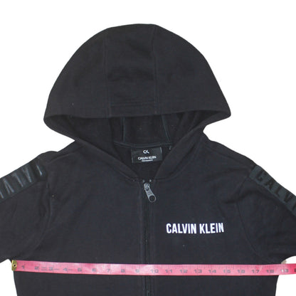 Mens UK Size S Calvin Klein Black Full Zip Hoodie