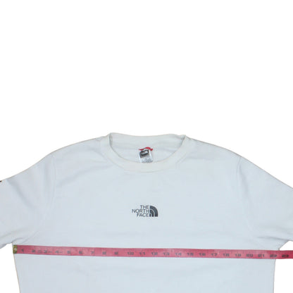 The North Face Womens White Cotton Blend Crew Neck Sweatshirt L