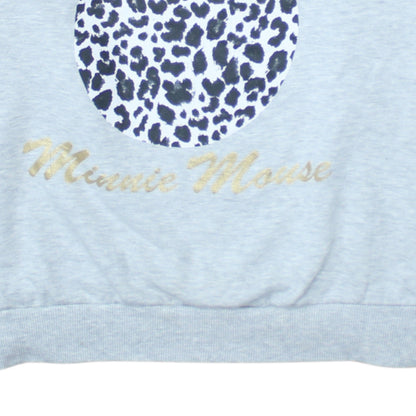 Disney at George Girls Grey Minnie Mouse Animal Print Pullover Sweatshirt XL
