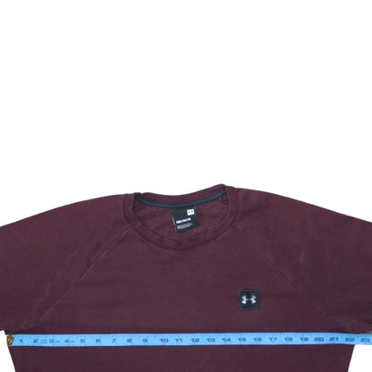 Under Armour Men's Brown Crew Neck Fleece Sweatshirt Medium