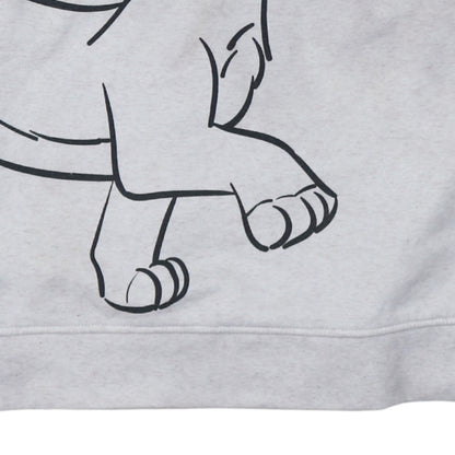 Disney Women Grey Sweatshirt L Lion King Simba Print Pullover