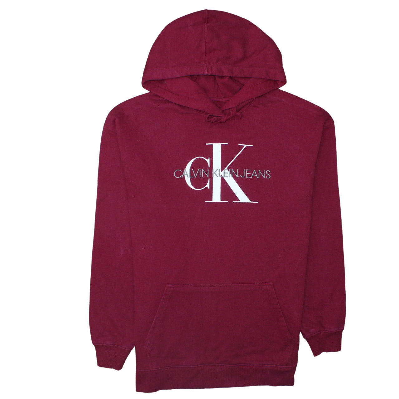 Mens UK Size XS Calvin Klein Jeans Red Pullover Hoodie