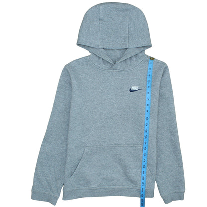 Nike Boys Grey Pullover Hoodie XL Fleece Regular Fit Logo Sweatshirt