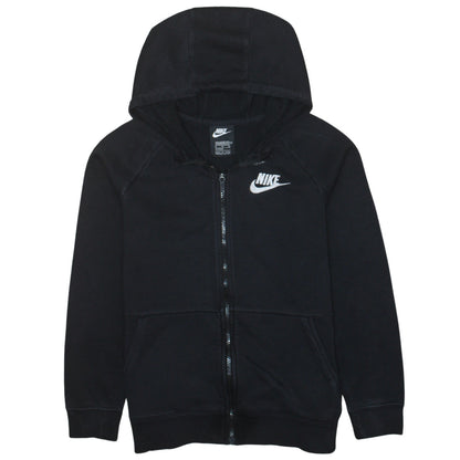 Nike Boys Black Full Zip Fleece Hoodie XL 156-166cm Hooded Sweatshirt
