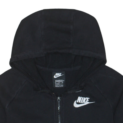 Nike Boys Black Full Zip Fleece Hoodie XL 156-166cm Hooded Sweatshirt