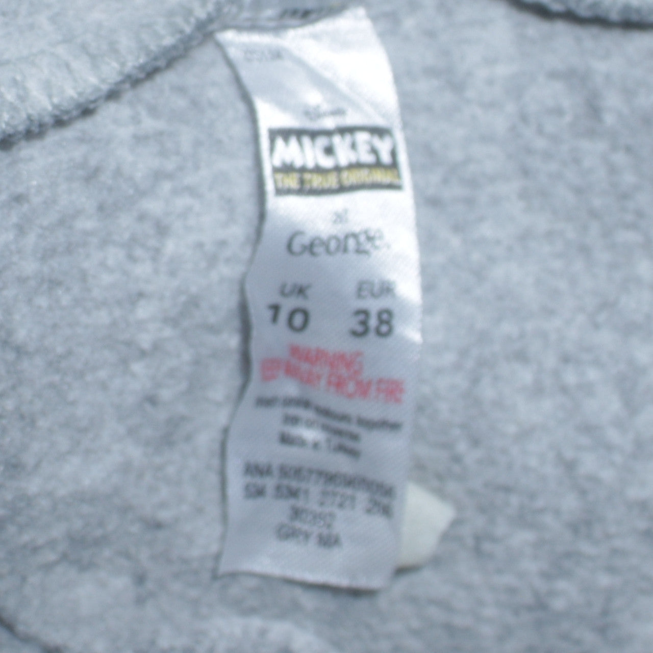 Womens UK Size 10 Disney at George Grey Pullover Sweatshirt