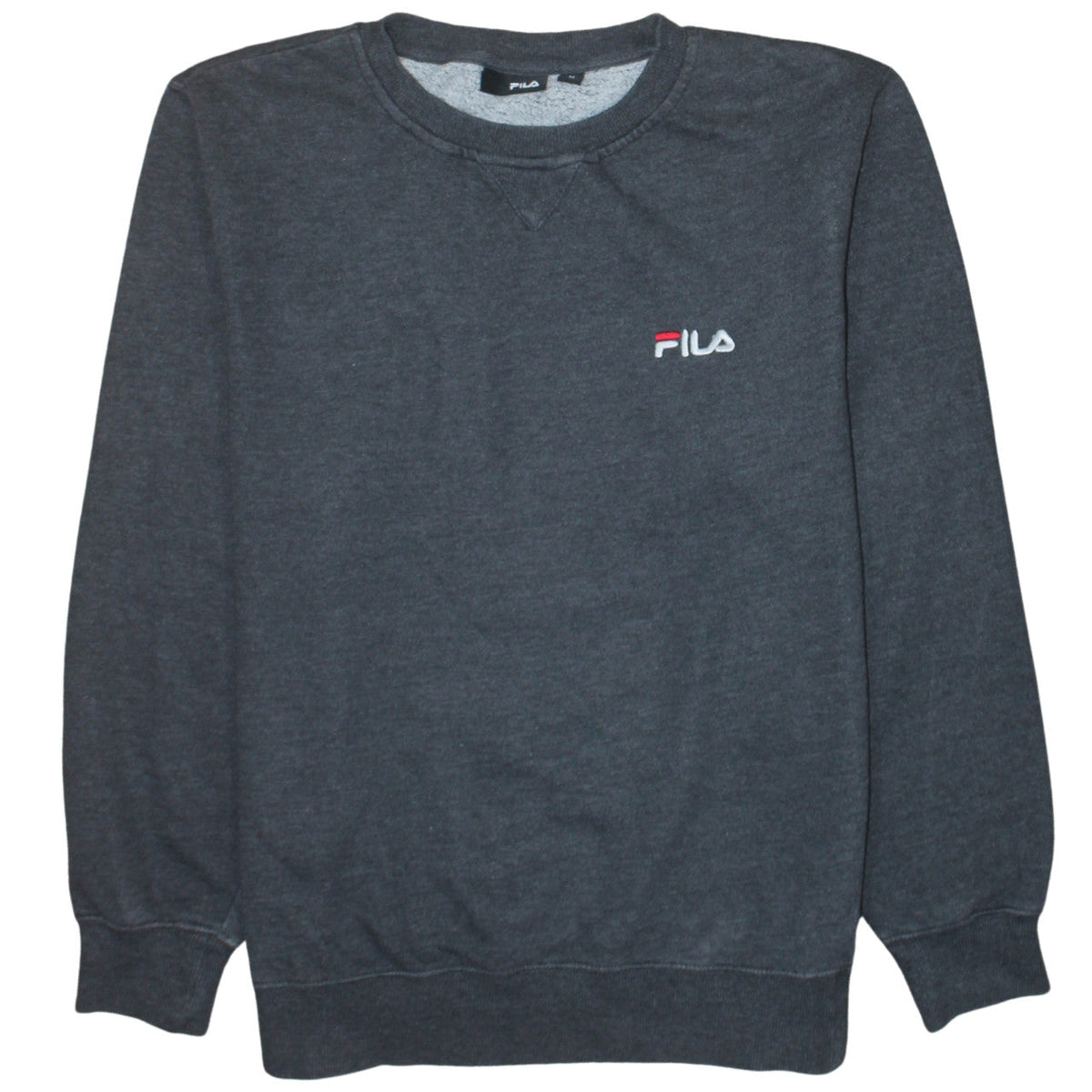 Fila Mens Grey Crew Neck Pullover Sweatshirt Medium
