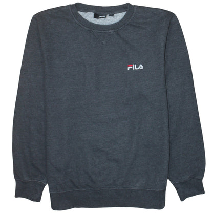 Fila Mens Grey Crew Neck Pullover Sweatshirt Medium