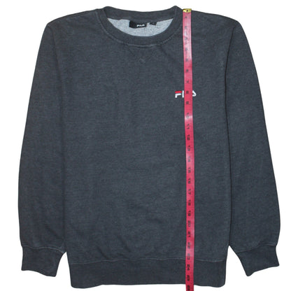 Fila Mens Grey Crew Neck Pullover Sweatshirt Medium