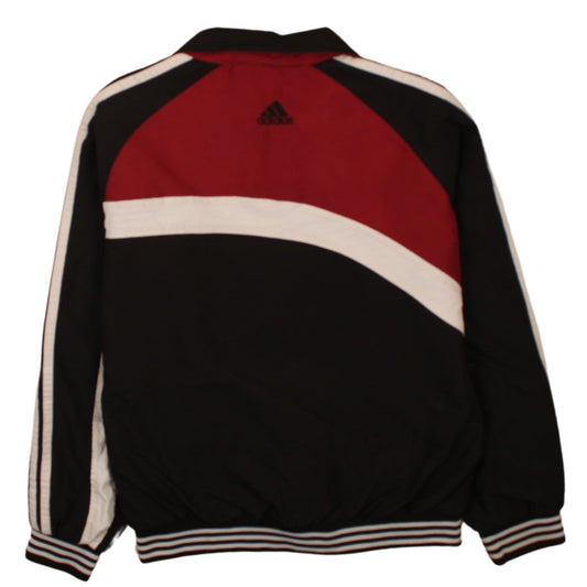 adidas Mens Black Red 2XL Bomber Jacket Full Zip Sportswear