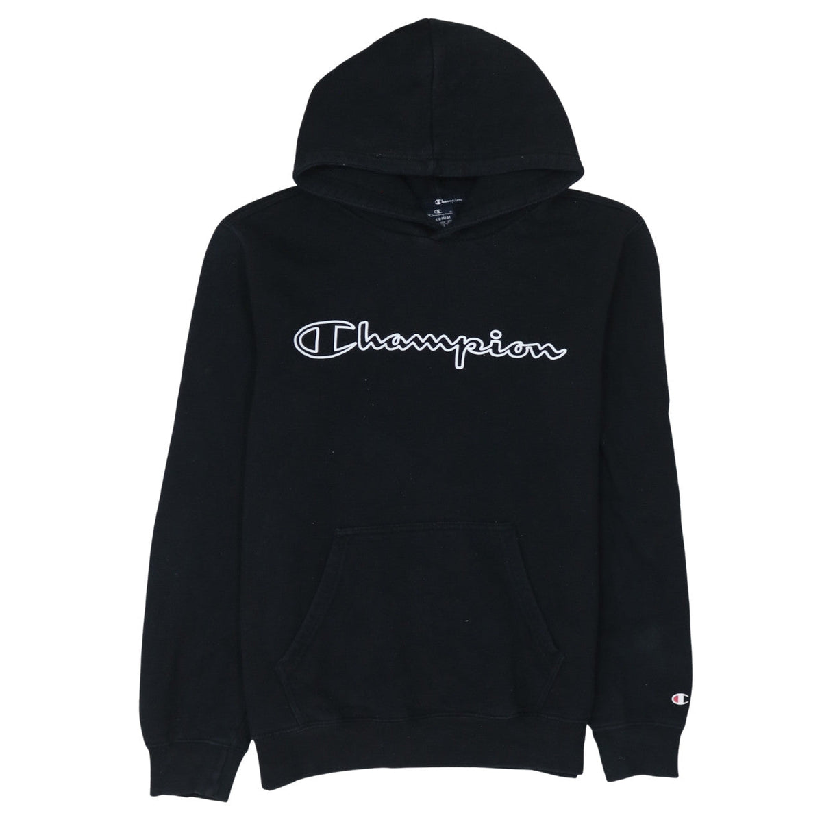 Champion Men's Black Medium Pullover Hoodie with Logo
