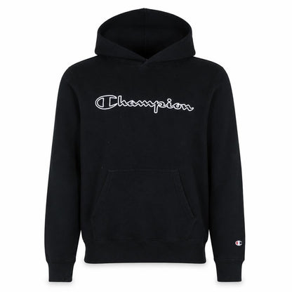 Champion Men's Black Medium Pullover Hoodie with Logo