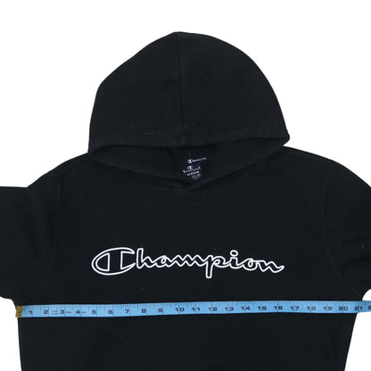 Champion Men's Black Medium Pullover Hoodie with Logo
