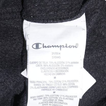 Champion Men's Black Medium Pullover Hoodie with Logo