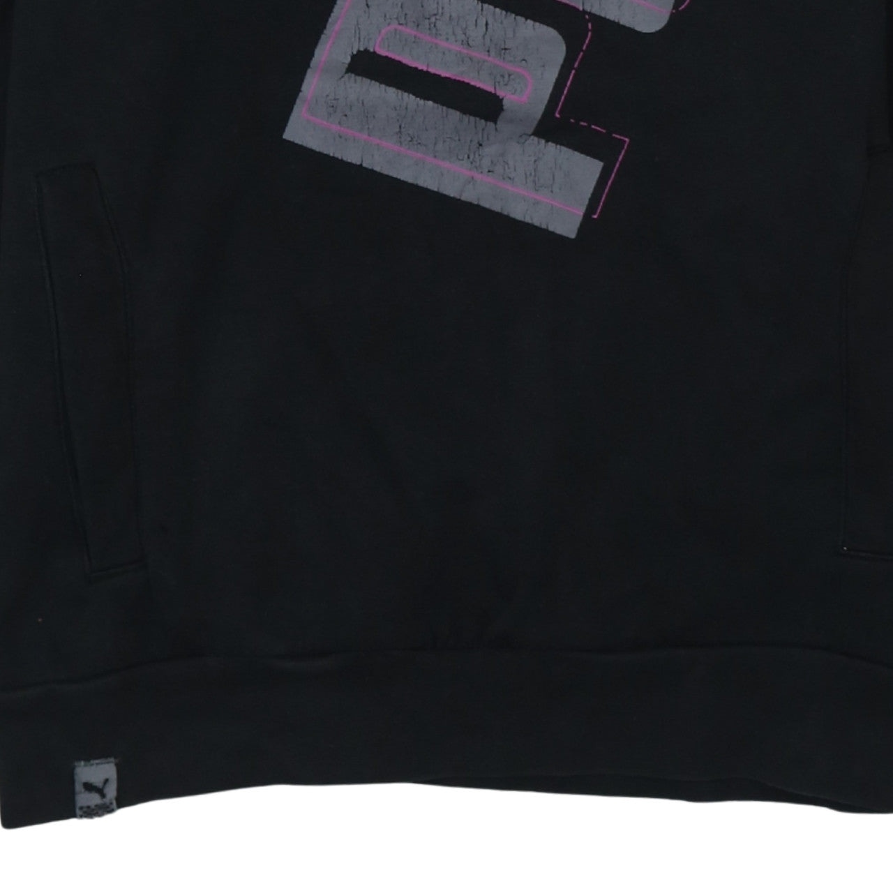 Mens UK Size S PUMA Black Pullover Hoodie