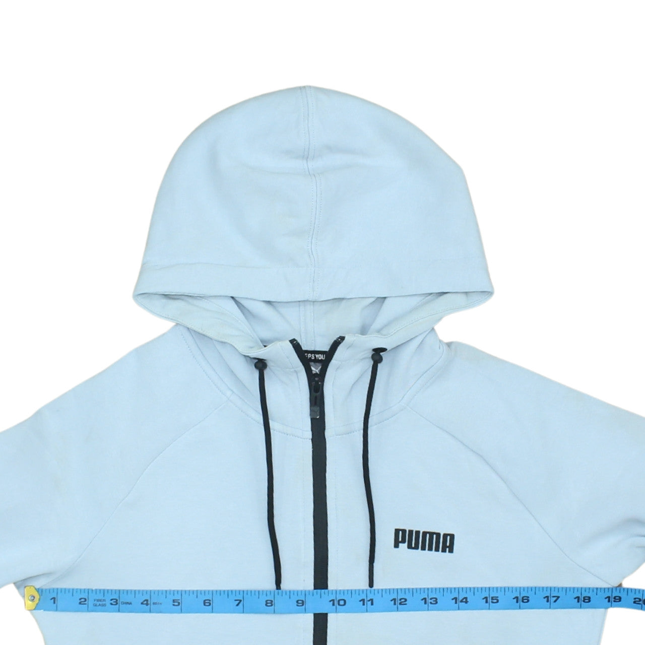 Mens UK Size M PUMA Blue Full Zip Hoodie