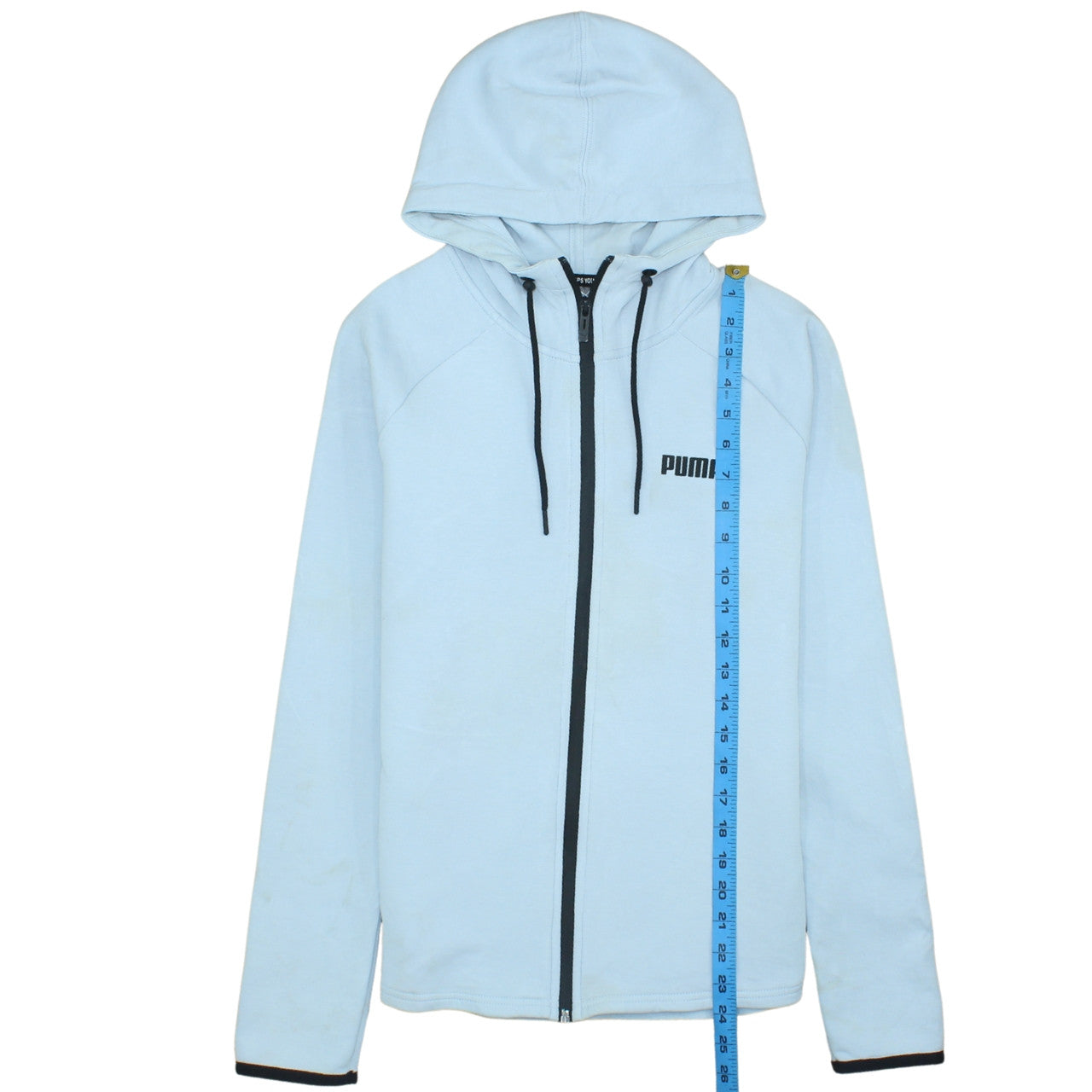 Mens UK Size M PUMA Blue Full Zip Hoodie