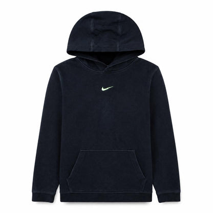 Front view of Nike boys’ black pullover fleece hoodie xl 158-170cm logo sportswear