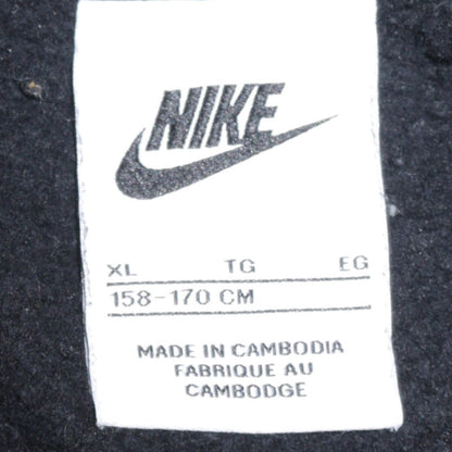 Nike Boys Black Pullover Fleece Hoodie XL 158-170cm Logo Sportswear