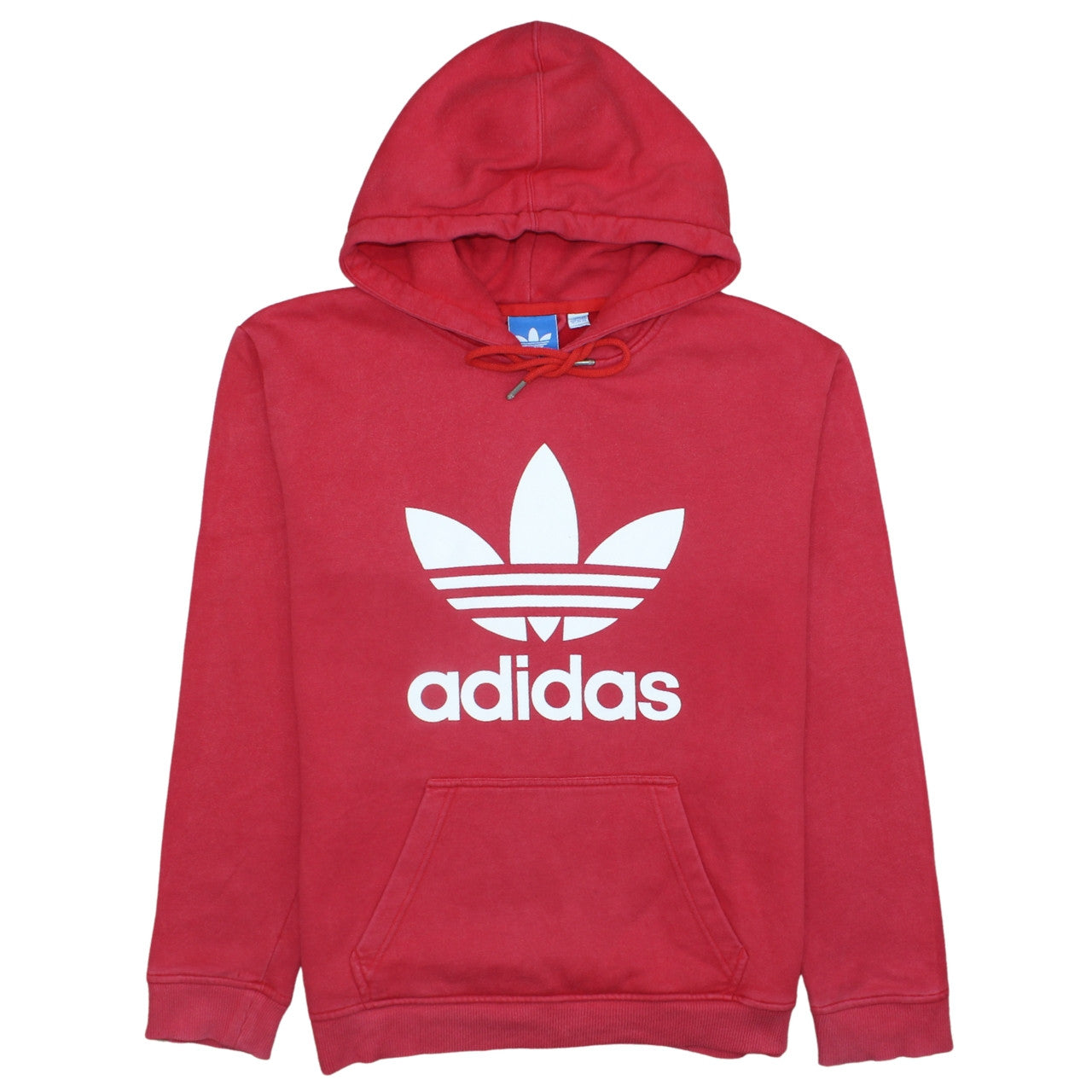 Mens UK Size L adidas Red Pullover Hoodie