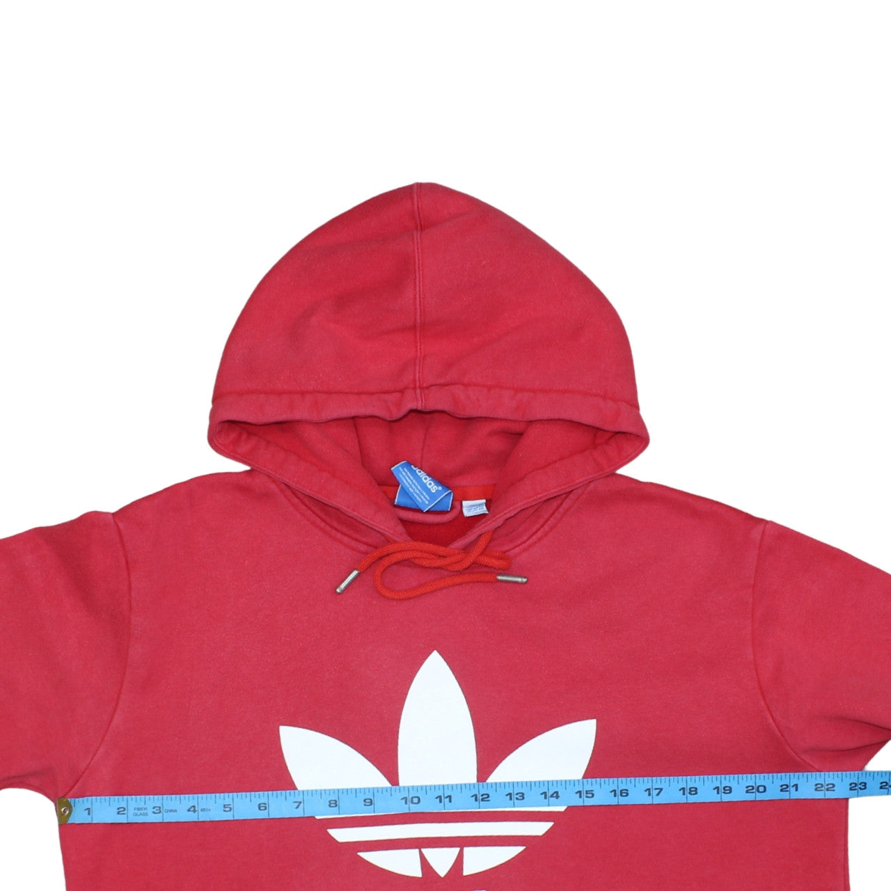 Mens UK Size L adidas Red Pullover Hoodie