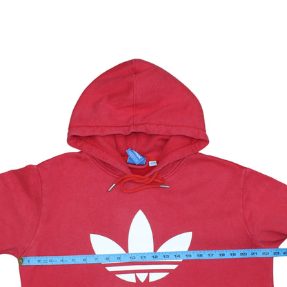 Mens UK Size L adidas Red Pullover Hoodie