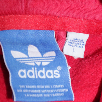 Mens UK Size L adidas Red Pullover Hoodie