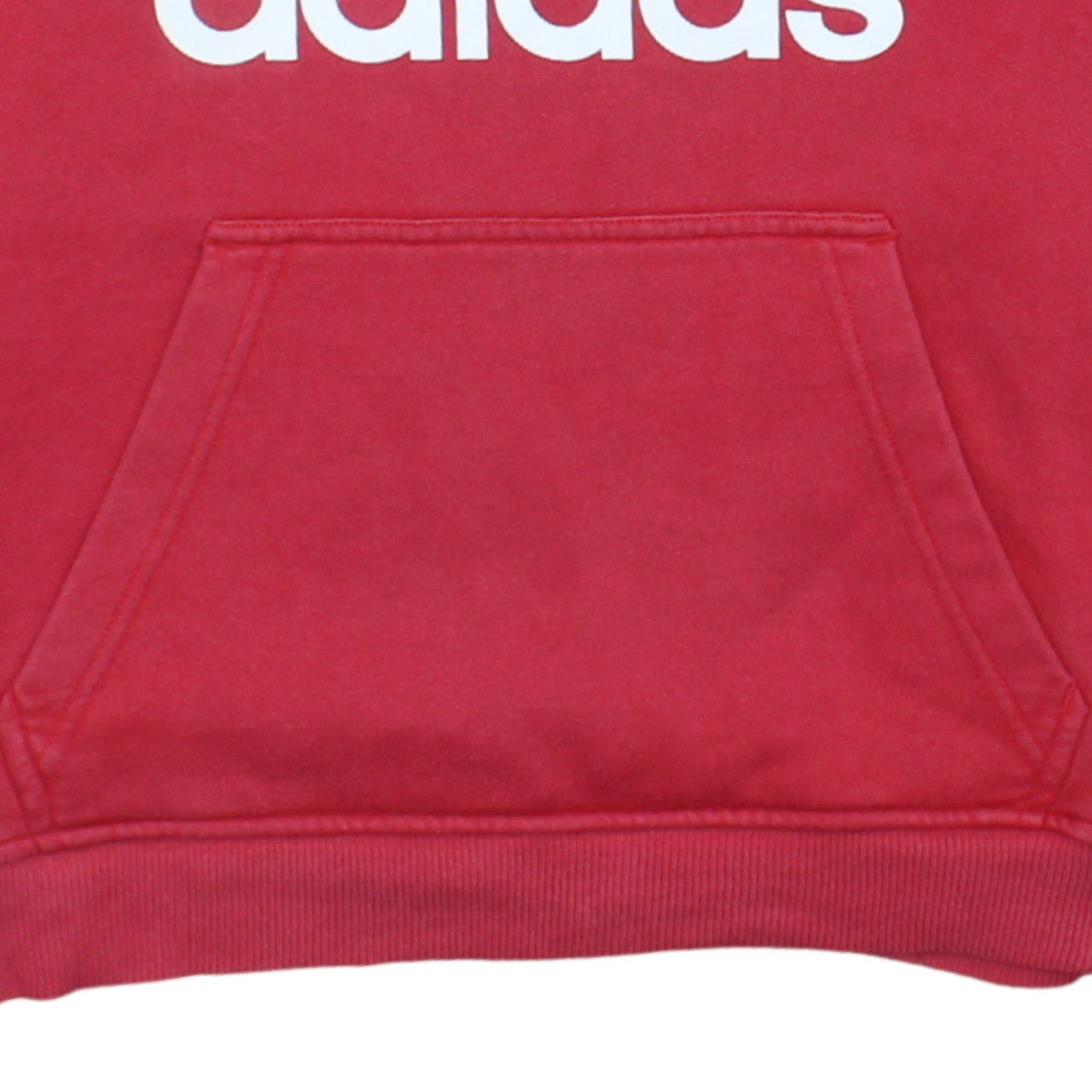 Mens UK Size L adidas Red Pullover Hoodie