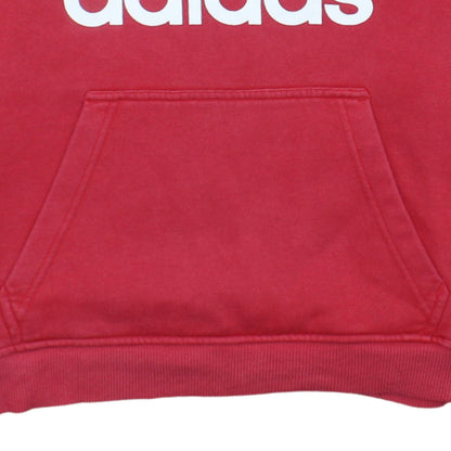 Mens UK Size L adidas Red Pullover Hoodie